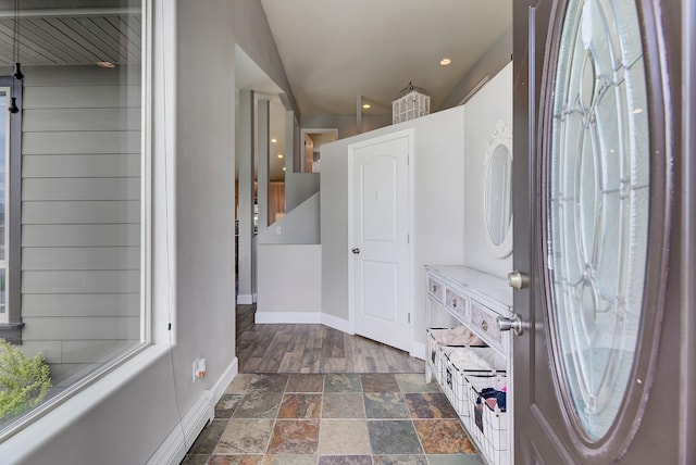 1150 Vega Rd, Helena, MT 59602 - entryway with baseboards, stone tile floors, and recessed lighting