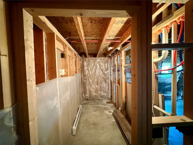 1150 Vega Rd, Helena, MT 59602 - unfinished below grade area featuring a baseboard radiator