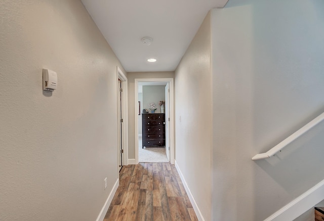 1150 Vega Rd, Helena, MT 59602 - hall featuring dark wood finished floors, baseboards, and recessed lighting