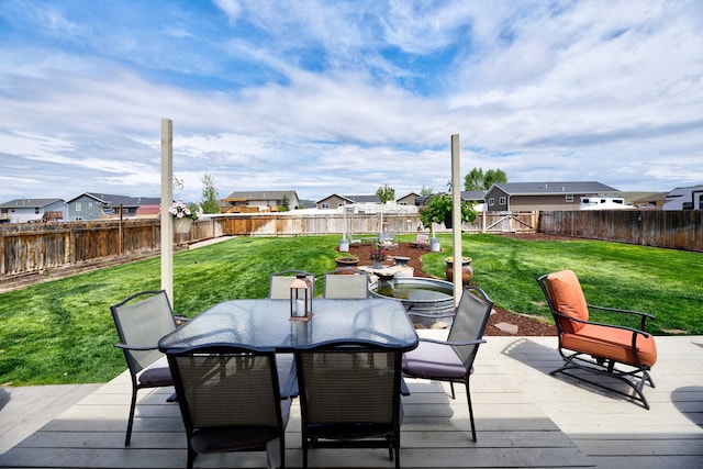 1150 Vega Rd, Helena, MT 59602 - deck with a residential view and outdoor dining space