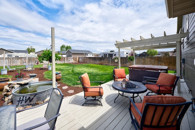 1150 Vega Rd, Helena, MT 59602 - wooden terrace featuring a hot tub