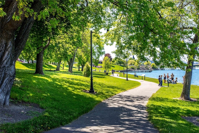 1 Kootenai Ave Unit 17, Polson, MT 59860 - surrounding community with a lawn and a water view