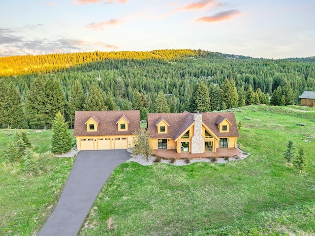 1266 Ousel Falls Rd, Big Sky, MT 59716 - view from above of property with a heavily wooded area