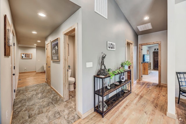 115 Grassy Mountain Rd, White Sulphur Springs, MT 59645 - corridor with baseboards, recessed lighting, and light wood-style floors