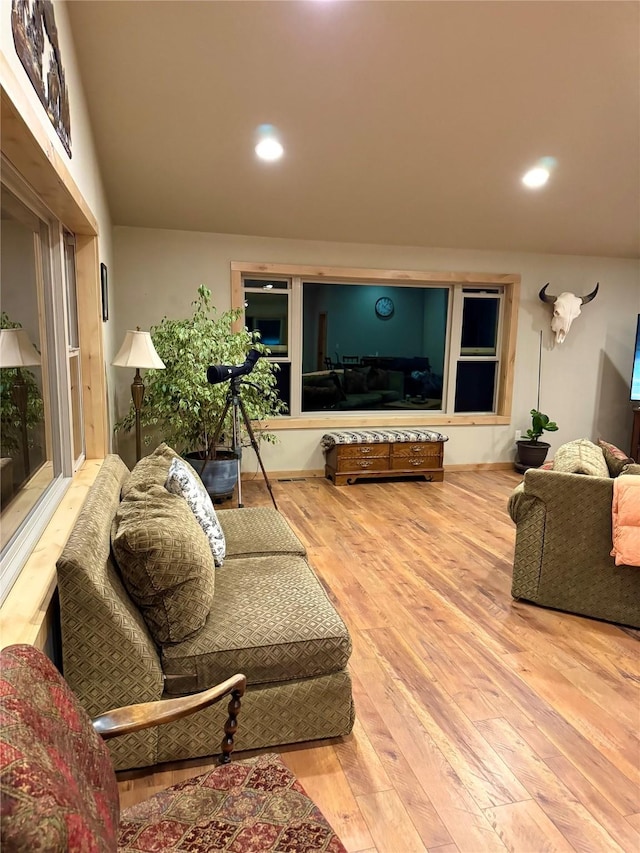 115 Grassy Mountain Rd, White Sulphur Springs, MT 59645 - living room featuring wood-type flooring and recessed lighting
