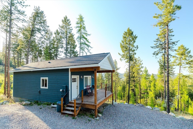 412 Bear Canyon Rd, Lakeside, MT 59922 - view of front facade featuring a deck