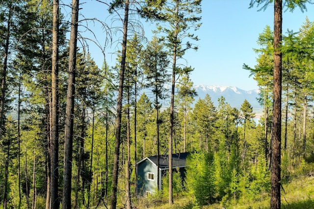 412 Bear Canyon Rd, Lakeside, MT 59922 - water view with a heavily wooded area and mountains