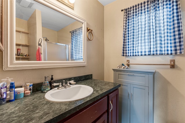 2115 Burlington Ave, Missoula, MT 59801 - bathroom with vanity and a stall shower
