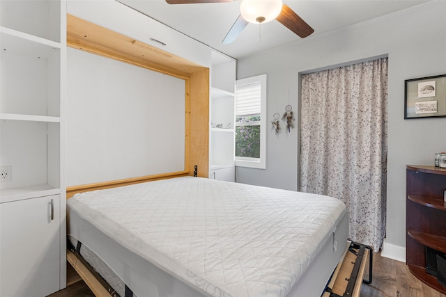 2115 Burlington Ave, Missoula, MT 59801 - bedroom featuring wood finished floors and a ceiling fan