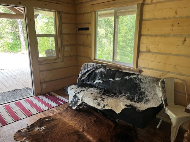 367 Lower River Rd, Heron, MT 59844 - sitting room with wood walls and wood finished floors