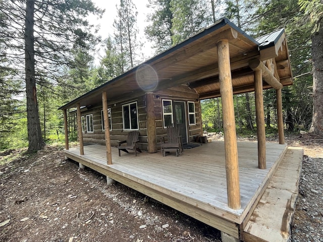 367 Lower River Rd, Heron, MT 59844 - view of wooden terrace