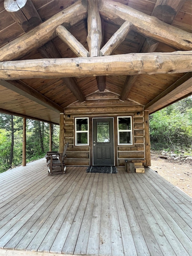 367 Lower River Rd, Heron, MT 59844 - view of wooden terrace