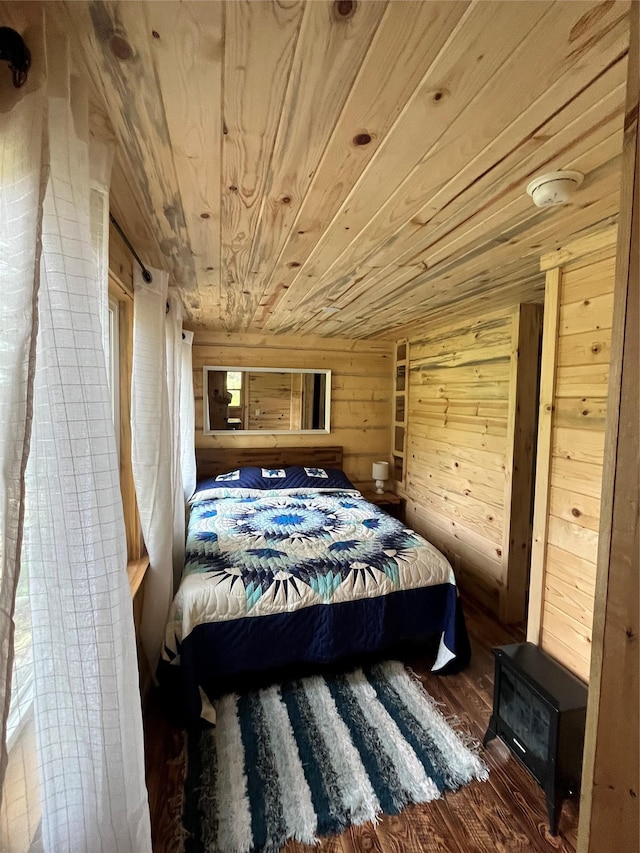367 Lower River Rd, Heron, MT 59844 - bedroom featuring wood ceiling, wood finished floors, and wood walls