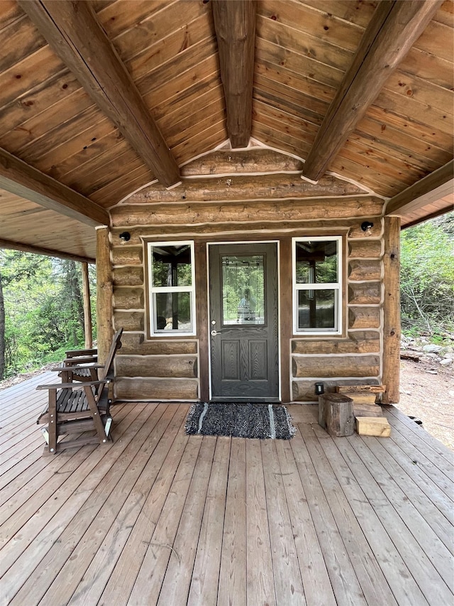 367 Lower River Rd, Heron, MT 59844 - view of wooden deck