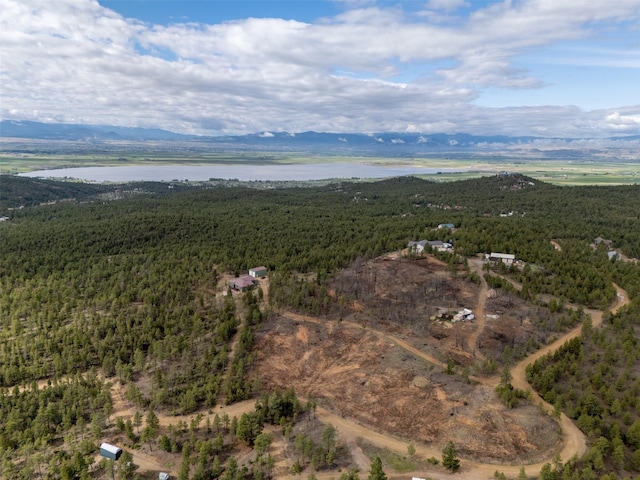 3525 Overland Rd, Helena, MT 59602 - aerial overview of property's location featuring a water and mountain view and a forest