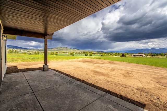 34544 Eagle Crest Dr, Polson, MT 59860 - view of patio / terrace featuring a mountain view