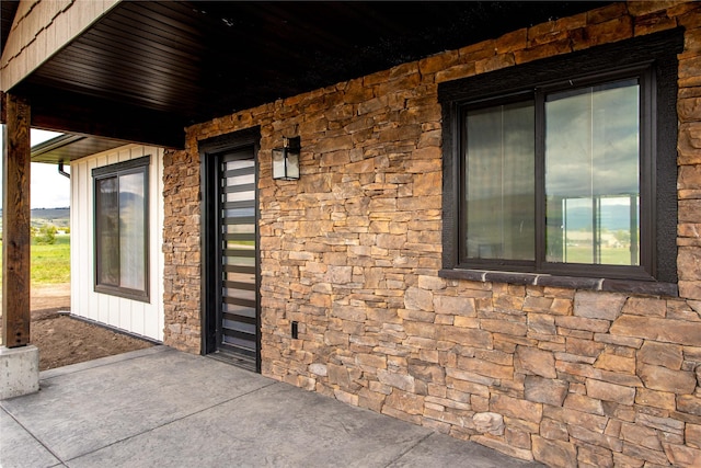 34544 Eagle Crest Dr, Polson, MT 59860 - property entrance featuring stone siding
