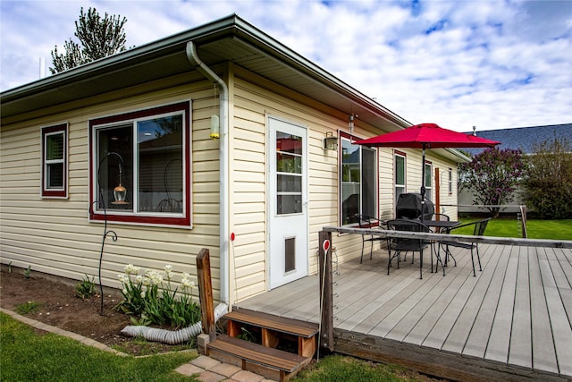 173 Empire Loop, Kalispell, MT 59901 - wooden deck featuring outdoor dining space