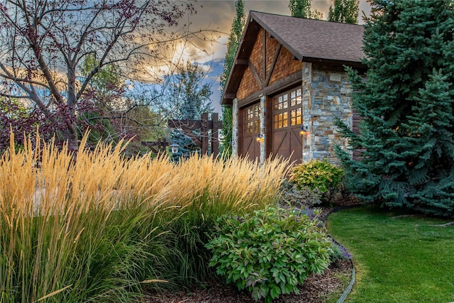 237 Harbor Dr, Bigfork, MT 59911 - view of outbuilding featuring a garage