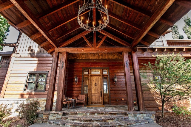 237 Harbor Dr, Bigfork, MT 59911 - view of exterior entry featuring a porch