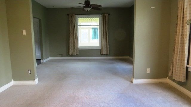 726 4th Ave S, Great Falls, MT 59405 - carpeted spare room featuring ceiling fan and baseboards