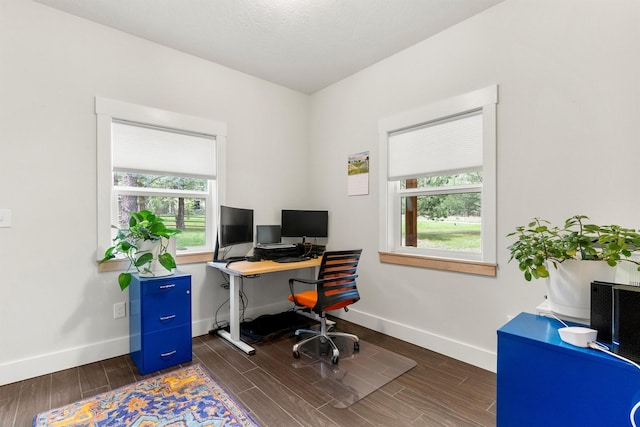 11501 Sleeman Creek Rd, Lolo, MT 59847 - office space with baseboards and wood finished floors