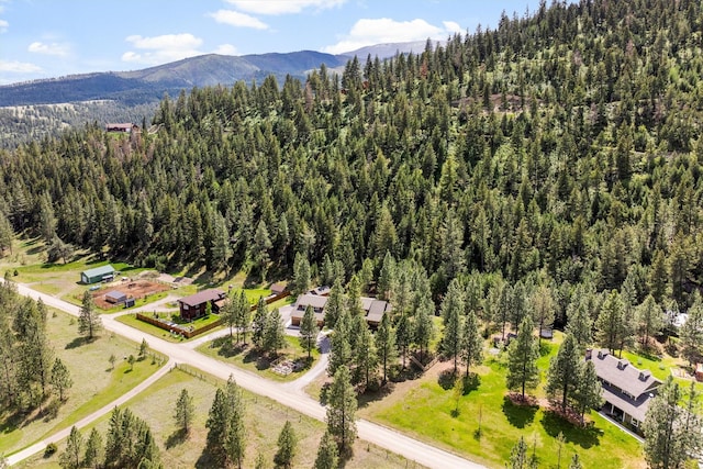 11501 Sleeman Creek Rd, Lolo, MT 59847 - aerial view of a heavily wooded area and a mountainous background