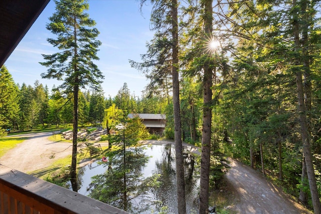 151 Handkerchief Creek Dr, Kalispell, MT 59901 - water view with a heavily wooded area