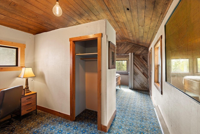 151 Handkerchief Creek Dr, Kalispell, MT 59901 - bedroom with lofted ceiling and wood ceiling