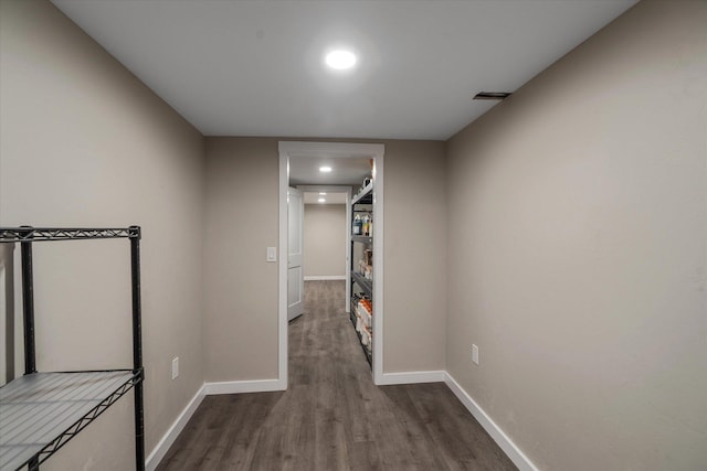 151 Handkerchief Creek Dr, Kalispell, MT 59901 - hallway with dark wood finished floors and recessed lighting