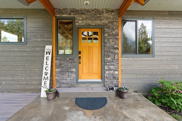4111 Foothill Rd, Kalispell, MT 59901 - entrance to property with stone siding