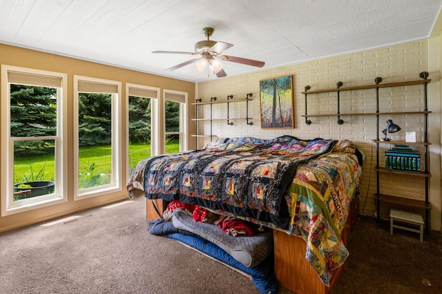 6040 Pearl Dr, Manhattan, MT 59741 - carpeted bedroom with a ceiling fan