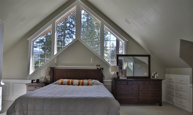 2413 Capstone Ct, Thompson Falls, MT 59873 - bedroom with lofted ceiling and light carpet