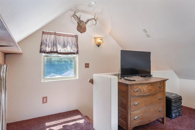 18711 Copper Ridge Trl, Florence, MT 59833 - bedroom featuring carpet flooring and vaulted ceiling