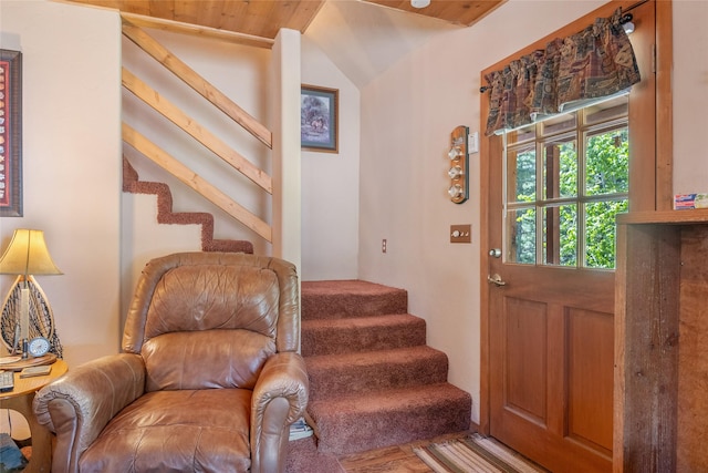 18711 Copper Ridge Trl, Florence, MT 59833 - entrance foyer with stairs and lofted ceiling
