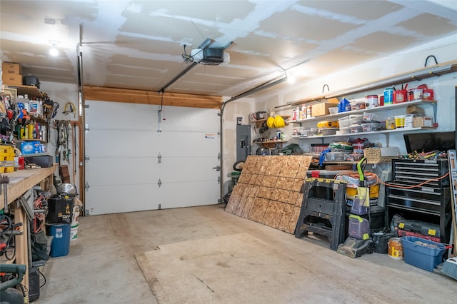 18711 Copper Ridge Trl, Florence, MT 59833 - garage featuring electric panel and a garage door opener