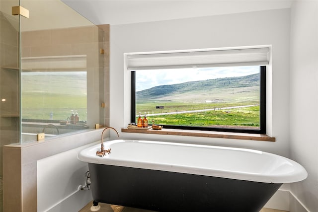 42730 Ridgeway Rd, Charlo, MT 59824 - bathroom featuring a freestanding tub and plenty of natural light
