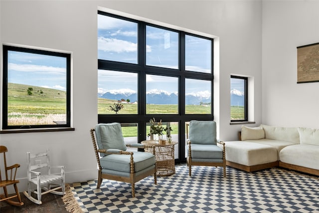 42730 Ridgeway Rd, Charlo, MT 59824 - living room featuring a high ceiling