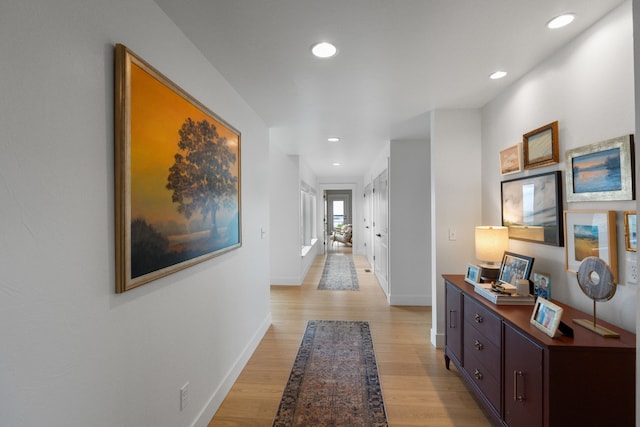 4910 Lauryn Ct, Helena, MT 59602 - hall featuring light wood finished floors, recessed lighting, and baseboards
