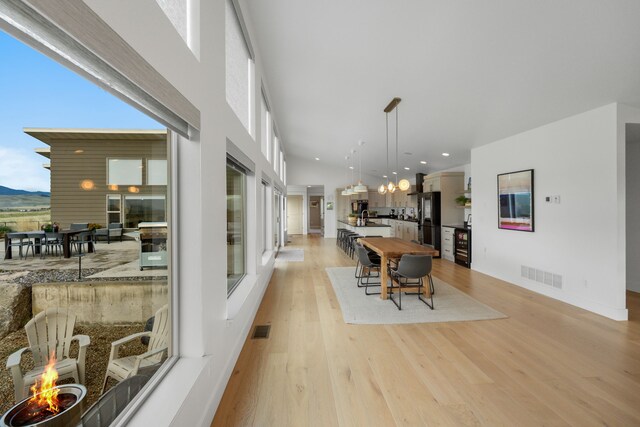 4910 Lauryn Ct, Helena, MT 59602 - dining area featuring light wood-type flooring and recessed lighting