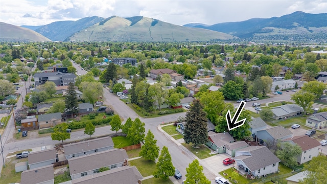 2109 S 5th St W, Missoula, MT 59801 - aerial perspective of suburban area with a mountain backdrop