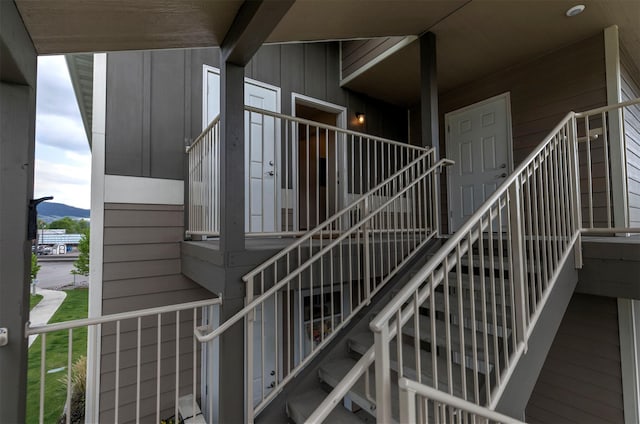 1245 Waverly St Unit 301, Missoula, MT 59802 - staircase featuring a mountain view
