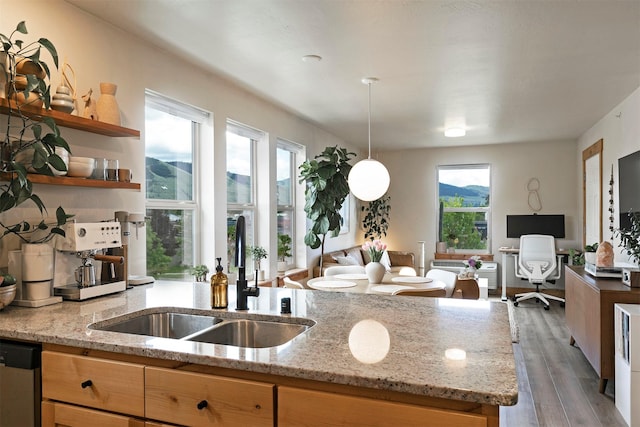 1245 Waverly St Unit 301, Missoula, MT 59802 - kitchen with a sink, open floor plan, plenty of natural light, and stainless steel dishwasher