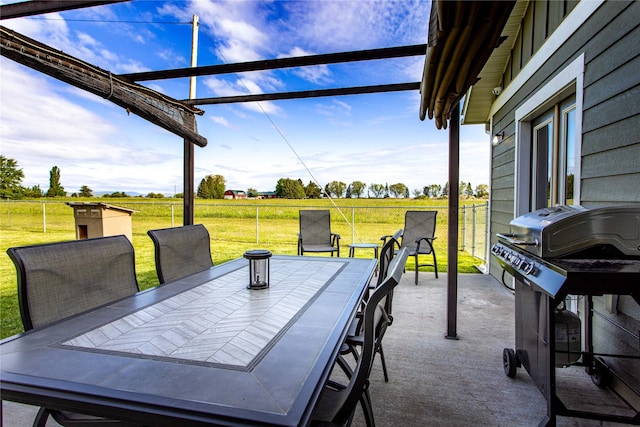 435 6th Ave NW, Ronan, MT 59864 - view of patio featuring outdoor dining space, a view of rural / pastoral area, and area for grilling