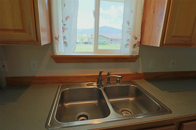 506 Centennial Dr, Sheridan, MT 59749 - kitchen featuring a sink and a mountain view