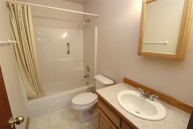 506 Centennial Dr, Sheridan, MT 59749 - full bath featuring shower / bathtub combination with curtain, vanity, toilet, and tile patterned floors