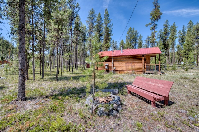 425 S O St, Sula, MT 59871 - view of yard featuring a forest view