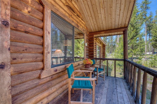 425 S O St, Sula, MT 59871 - view of wooden deck