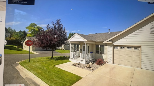 515 Burnham Pl, Helena, MT 59601 - view of front of property with driveway, a garage, a front lawn, and roof with shingles