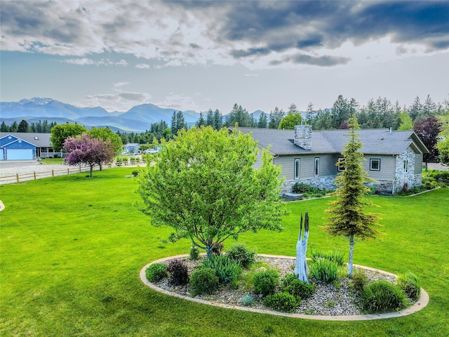 700 Airfield Rd, Libby, MT 59923 - view of yard featuring a mountain view
